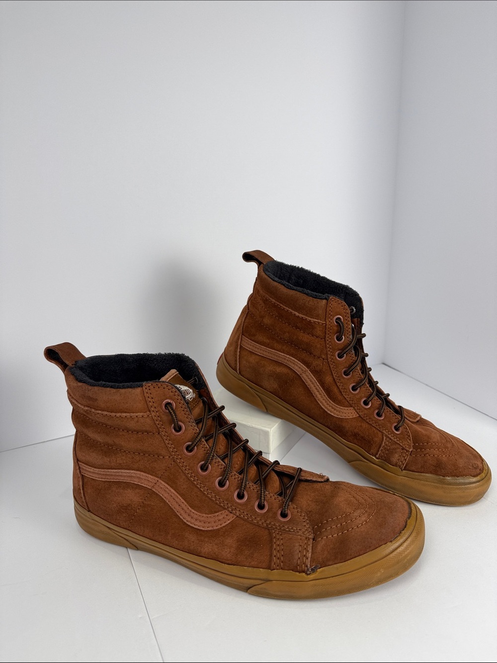 Vans Men's Sk8-Hi MTE “Sequoia Gum” High-Top Suede Sneakers in Brown
